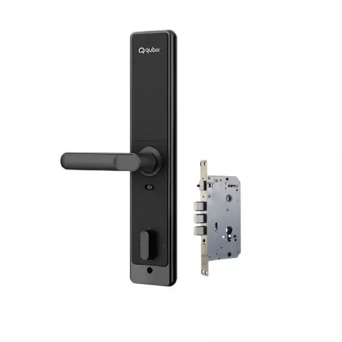 Quba Quad Pro Digital Main Door Lock 6 Way Access 3 Locking Bolt for 35-120 mm Door Thickness, Black