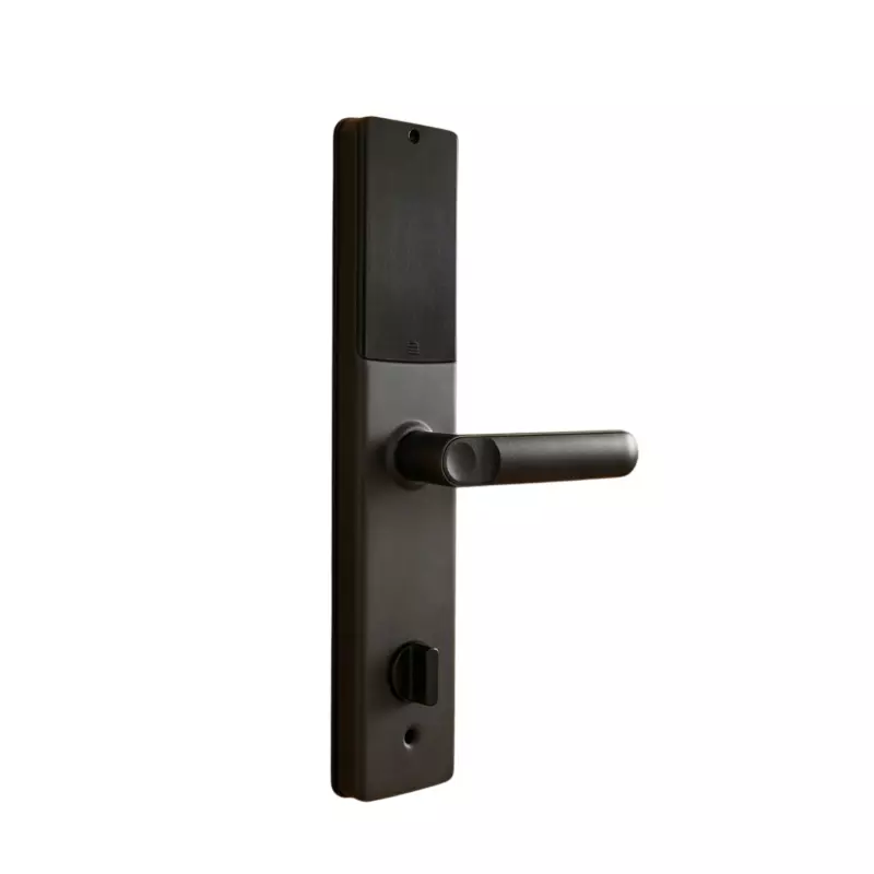 ETI Smart Door Lock with Lever Handle Premium Slim Design Black Metal Alloy Mortise Locking System for All Type Wooden Doors
