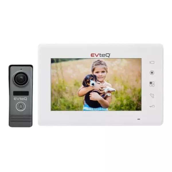 EVTeq Video Door Phone Kit 7 inch (178 mm) Screen Size LCD TFT Display Wall Mount Silver, EV-SDP-0707