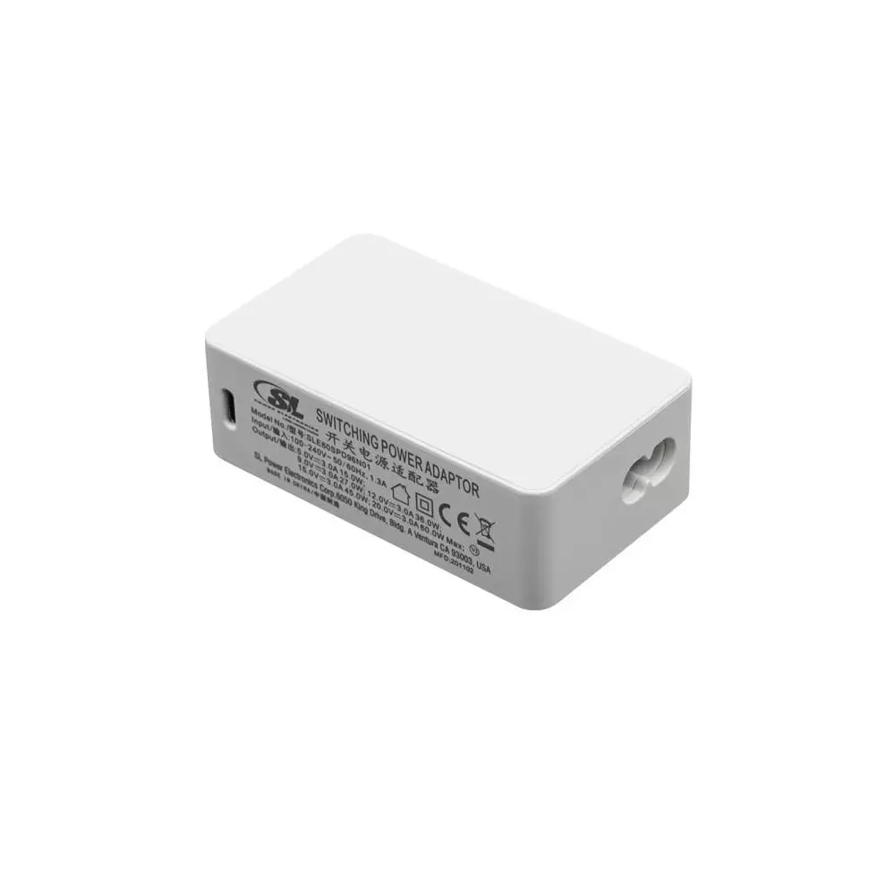 ADVANCED ENERGY / SL POWER Desktop AC Adapter 60 W Power 100 VAC to 240 VAC, SLE60SPD96B01
