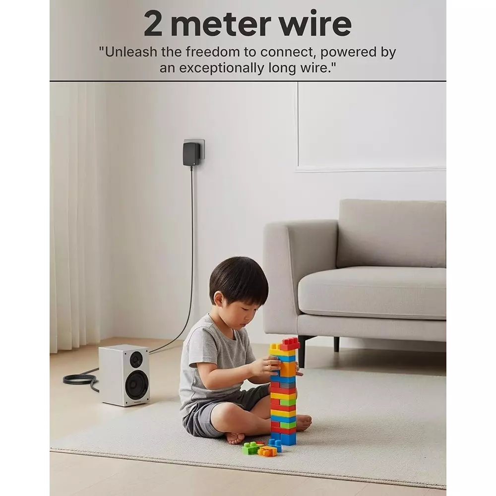 FEDUS AC Adapter PVC 12 V 3 A DC Power Supply 90-240 V Input Voltage with 2 m Cord Length, FE-12V3AMP