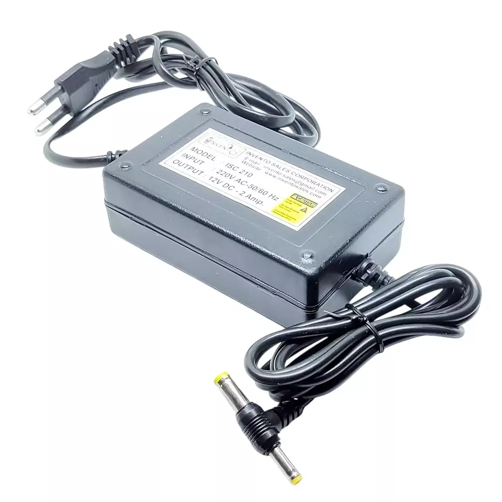 Invento DC Power Supply AC Adaptor 12 V DC Voltage 2 A Output Current 24 W Wattage, ISC 210-X