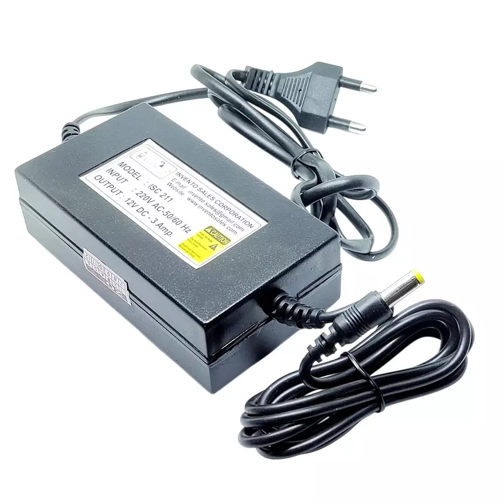Invento DC Power Supply AC Adaptor 12 V DC Voltage 2 A Output Current 24 W Wattage, ISC 211-X