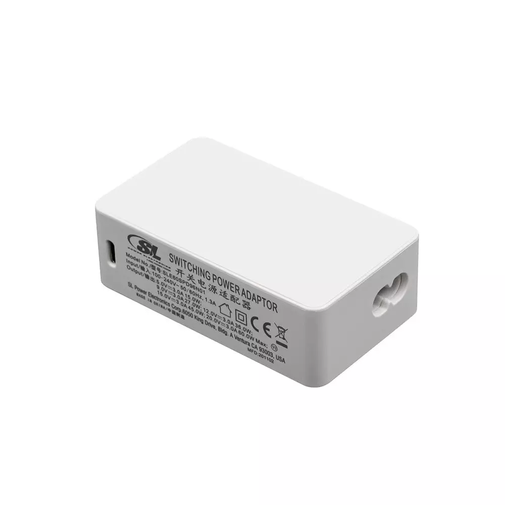 ADVANCED ENERGY / SL POWER Desktop AC Adapter 1 Output 60 W Power 90 VAC to 264 VAC, SLE60SPD96N01