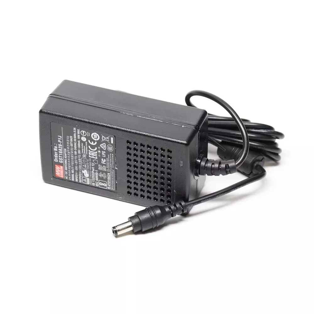 Mean Well Desktop AC Adapter 1 Output 18 W Power 85 VAC to 264 VAC, GST18A28-P1J