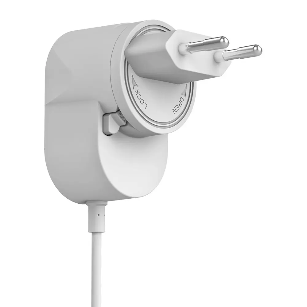YALE AC Power Adapter 8 m Cable Length Spade Connectors Plastic White