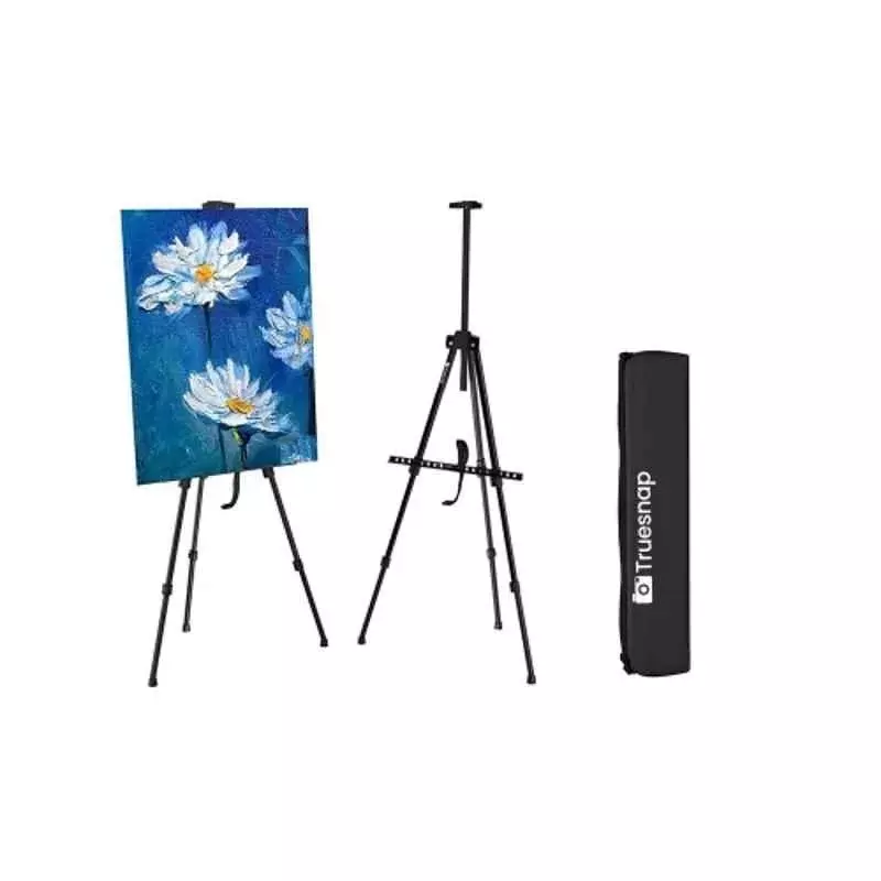 Truesnap Tripod 5 ft (1.52 m) Easel Aluminium Alloy Black for Professional Artists, Event Display, Painting & Advertisement, TS-DE-101