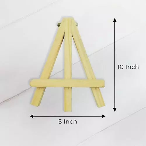EDUWAY Mini Wooden Easel Tripod Stand ‎Modern 25 cm (10 inch)
