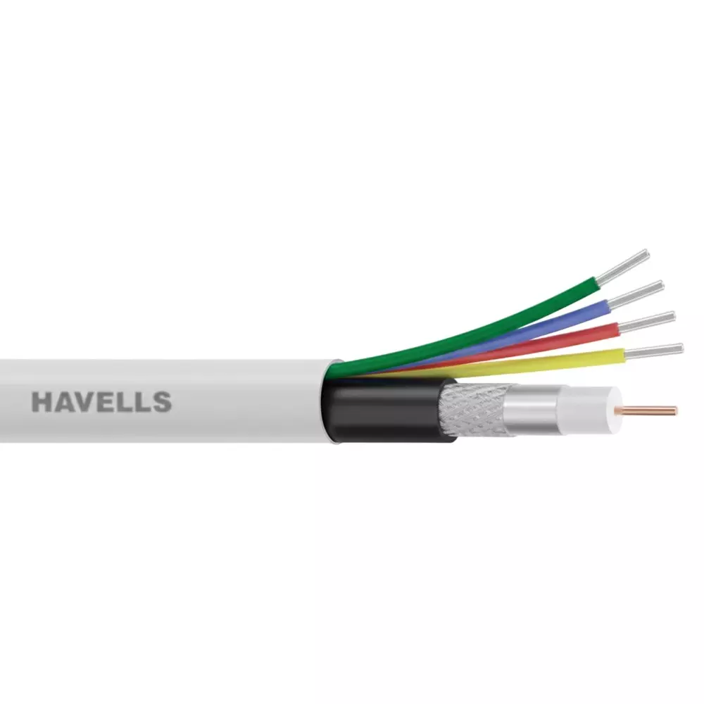 Havells CCTV Camera Cable Copper Conductor PVC Insulation 90 m Length, WHOJTDWACT31