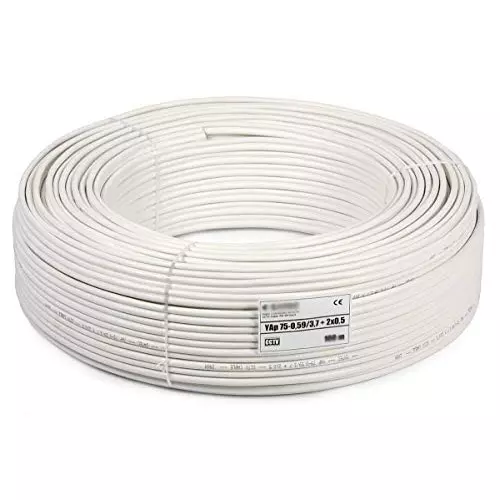 PremiumAV Tubros Star 3+1 CCTV Cable 90 m Combo Wire for DVR, Surveillance Cameras Outdoor & Indoor Use