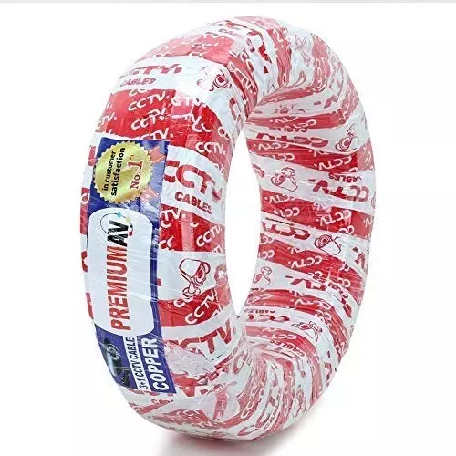 LOTA 3+1 CCTV Cable Copper & Braided Alloy 90 m White, MST-733-LT
