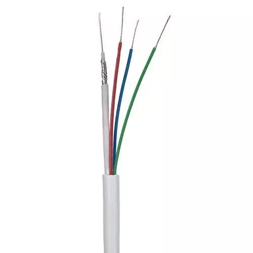 LOTA 3+1 CCTV Cable Copper & Braided Alloy 90 m White, MST-733-LT