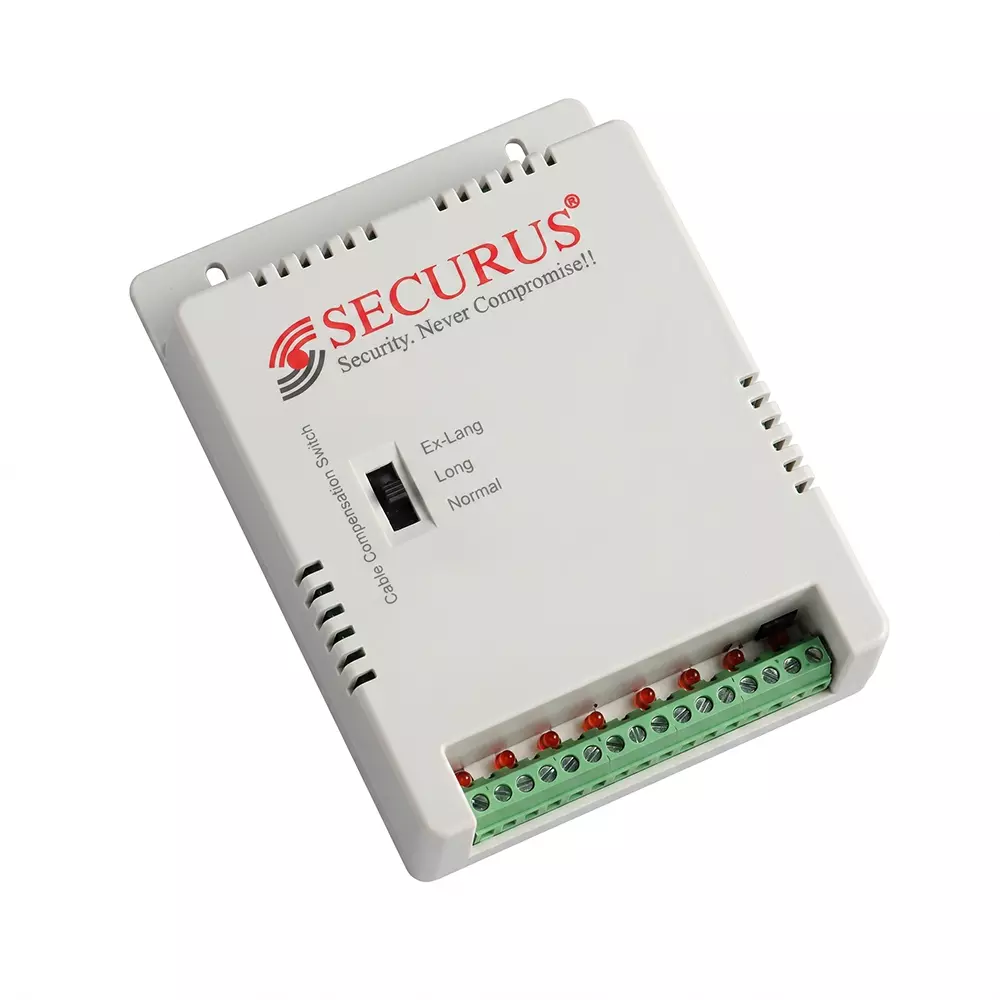 Securus 8 Channels CCTV Power Supply 150 V to 240 V AC Input Voltage and ABS Plastic Body, SS-PS08