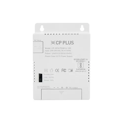 CP PLUS 8 Channel SMPS Power Supply With Cable 60W Rated Power (Normal Mode), CP-DPS-PD08V3-12D