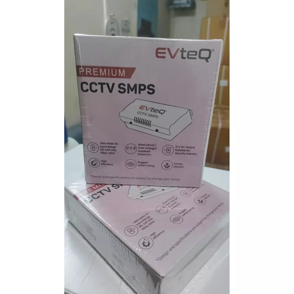EVTeq 8 Ch CCTV SMPS 2 Pin Connectivity Plastic White