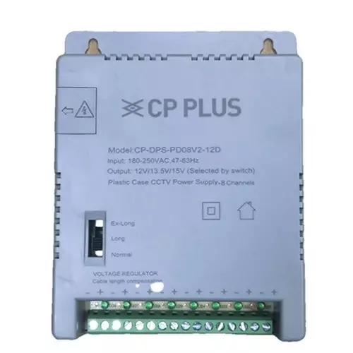 CP PLUS 8 Channel Power Supply With Cable 60W Rated Power (Normal Mode), CP-DPS-PD08V2-12D