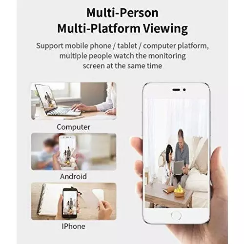 Mayumi Wireless IP Bullet CCTV Security Camera Corded Electric 2 MP Android White for Indoor Use