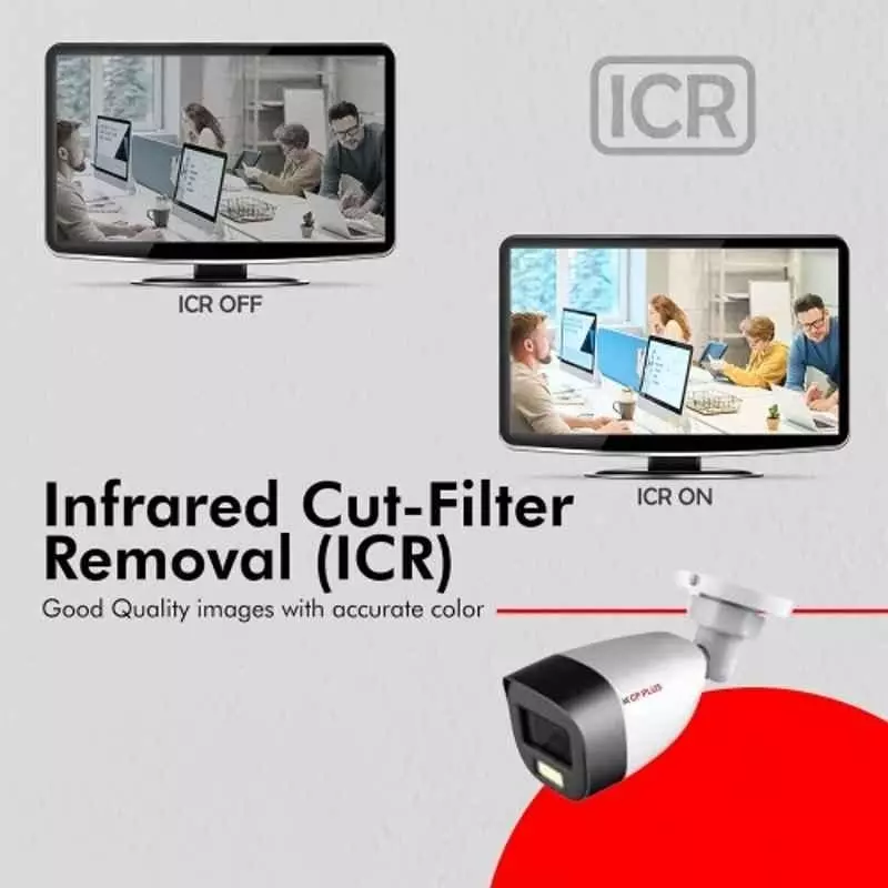 CP PLUS CCTV Combo Kit 2.4 MP Full Colour HD Audio Indoor & Outdoor with 8 Channel DVR, 7 Bullet Camera, 8 Channel SMPS, 70 m Copper Cable, 1 TB HDD & Connectors