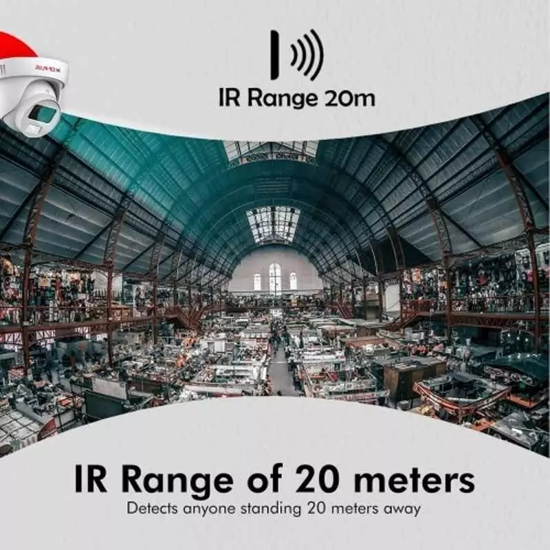 CP PLUS CCTV Combo Kit 2.4 MP Full Colour HD Audio Indoor & Outdoor with 8 Channel DVR, 6 Dome Camera, 8 Channel SMPS, 70 m Copper Cable & Connectors