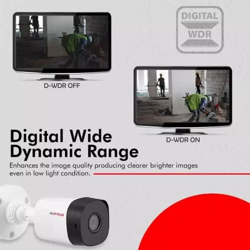 CP PLUS CCTV Combo Kit 2.4 MP Full HD Audio Indoor & Outdoor with 4 Channel DVR 4 Bullet Camera, 4 Channel SMPS, 70 m Copper Cable & Connectors