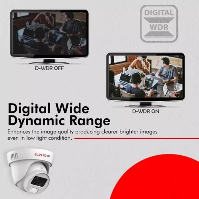 CP PLUS CCTV Combo Kit 2.4 MP Full Colour HD Audio Indoor & Outdoor with 4 Channel DVR, 1 Bullet 3 Dome Camera, 4 Channel SMPS, 70 m Cable, 1 TB HDD & Connectors
