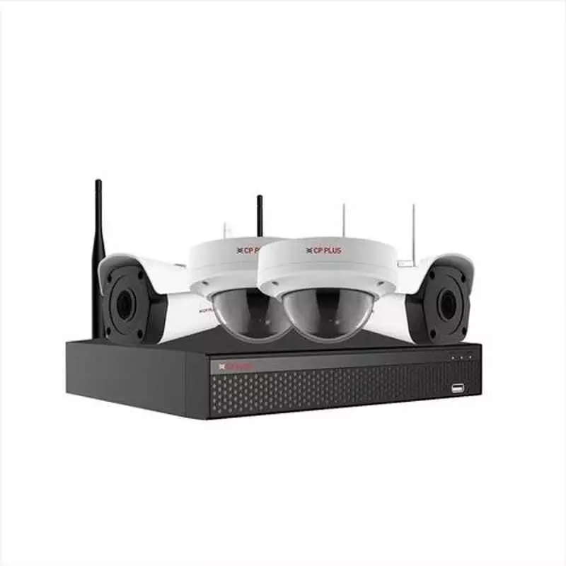 CP PLUS CCTV Combo Kit 5 MP with 4 Wi-Fi Camera & 9 Channel Wireless NVR, CP-SWK-TV22