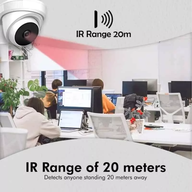 CP PLUS CCTV Combo Kit 2.4 MP Full HD Audio Indoor & Outdoor with 8 Channel DVR 1 Bullet, 6 Dome Camera, 8 Channel SMPS, 70 m Cable 2 TB HDD & Connectors