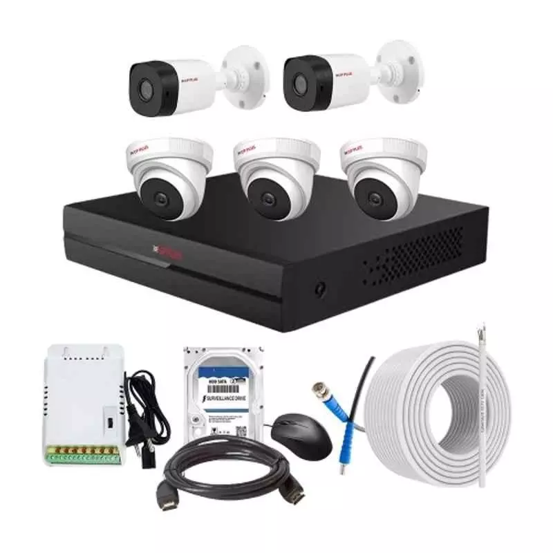 CP PLUS CCTV Combo Kit 2.4 MP Indoor & Outdoor with 8 Channel DVR, 3 Dome 2 Bullet Camera, 8 Channel SMPS, 70 m Cable, 2TB HDD & Connectors