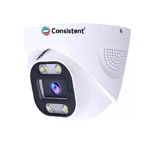 Consistent Night Hawk Dome Camera Indoor 4 MP Support ONVIF with In-built MIC, White