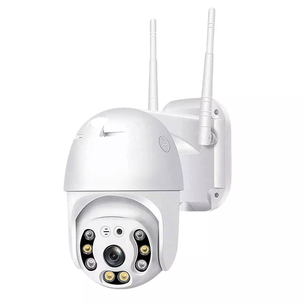 Mayumi PTZ Wireless IP CCTV Security Camera Corded Electric 2 MP Android White 1080P for Outdoor Use