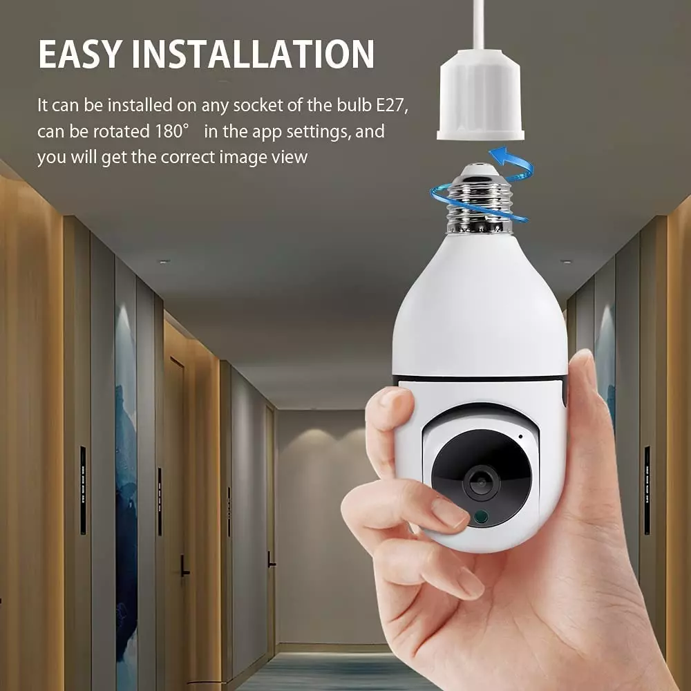 Mayumi Wireless CCTV Security Camera Corded Electric 2 MP Android White Ceiling Mount for Outdoor Use