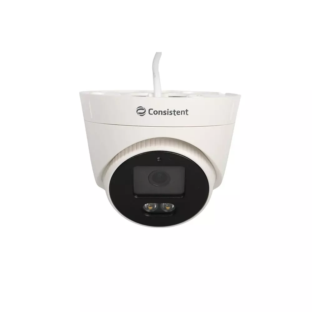 Consistent IP Dome Warm Camera 4 MP Full HD Resolution Weatherproof with In-built MIC, White