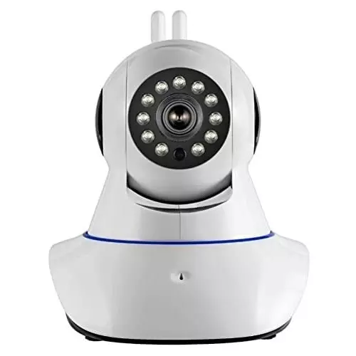 Mayumi Wireless IP CCTV Security Camera with 2 Way Antenna Battery Powered Android 64 GB Micro SD Card Support White for Indoor Use