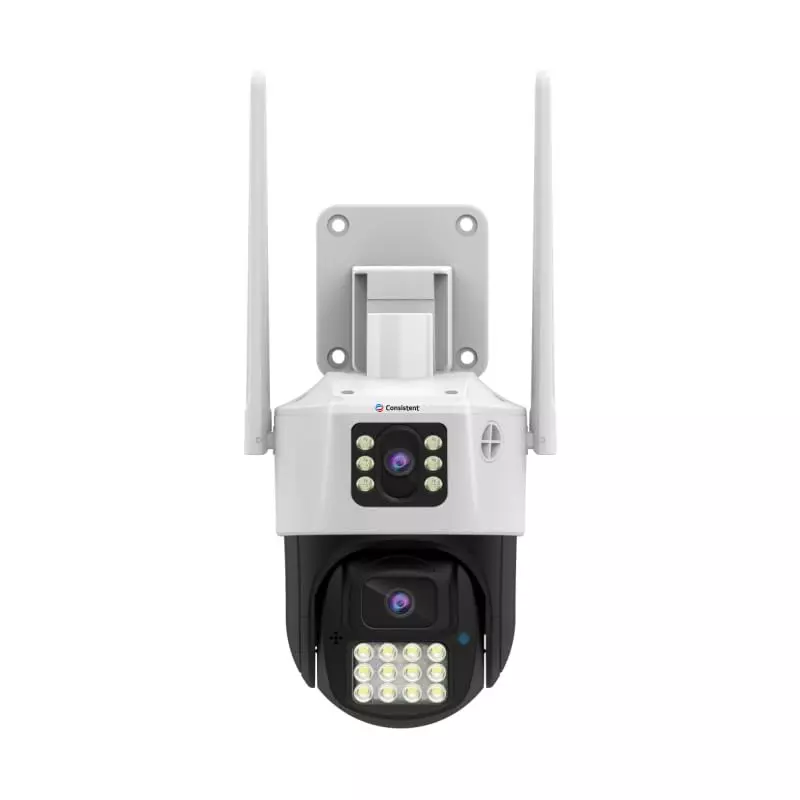 Consistent Smart 4G CCTV Camera 2 MP+2 MP Waterproof 2-Way Talk Supports SD Card Up to 256 GB, CT-CM-4MLPT