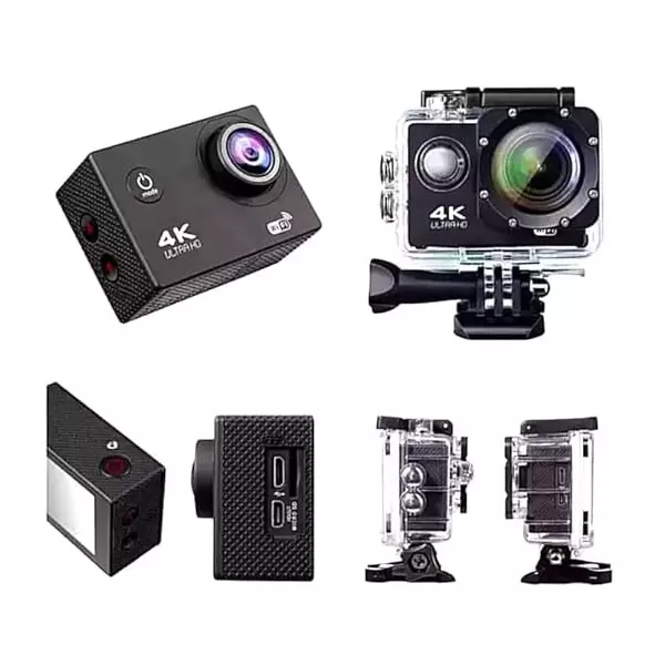 Nutronics 16 MP Action Ultra HD Camera 98 ft (30 m) Under Water Resistant, 4K 30 fps, Wifi Connectivity, 170° Wide Angle Lens and Accessories Kit