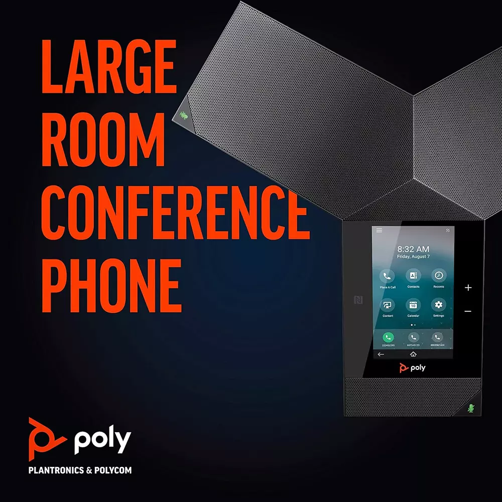 polycom  RealPresence Trio 8800 Conference Phone 1.2 Kg Black with 127 mm (5 inch) Screen Size, Trio 8800