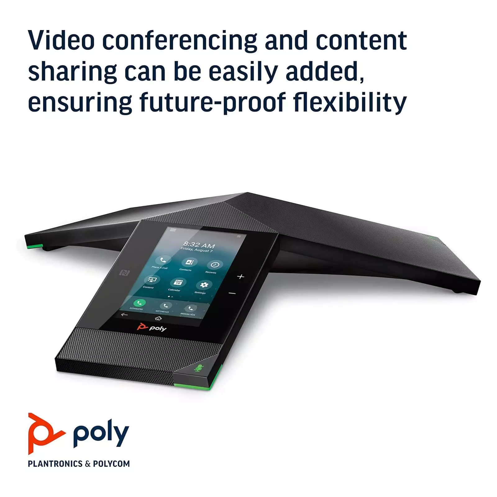 polycom  RealPresence Trio 8800 Conference Phone 1.2 Kg Black with 127 mm (5 inch) Screen Size, Trio 8800