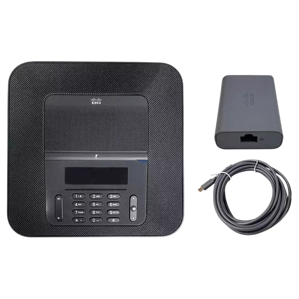 Cisco IP Conference Phone 99 mm (3.9 inch) Display Wired 360° Microphone Coverage Black, 8832