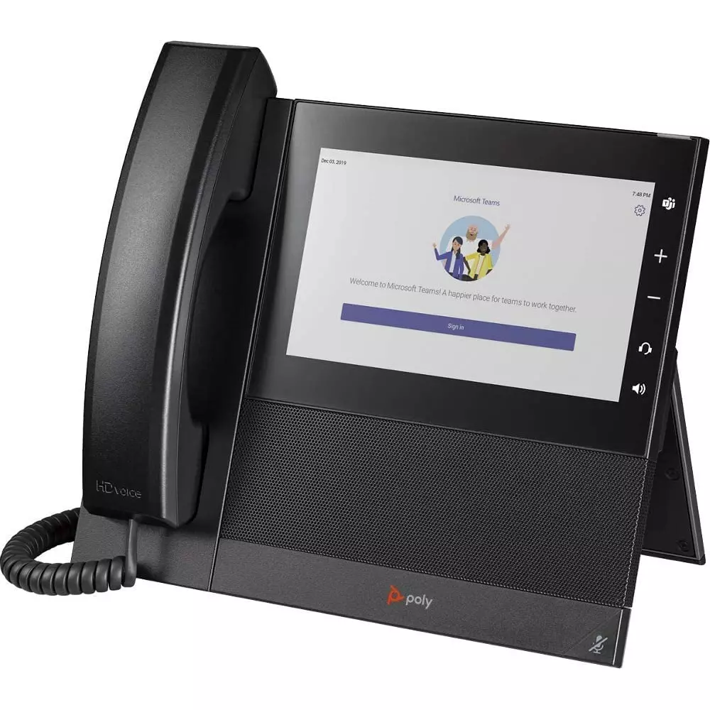 polycom Desk Phone 178 mm (7 inch) Display Touchscreen Black, CCX 600
