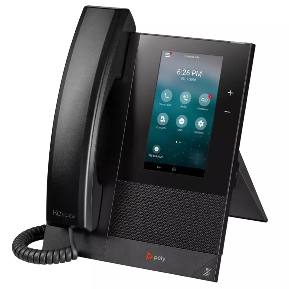 polycom Professional Desk Phone 127 mm (5 inch) Display Touchscreen Black, CCX 500