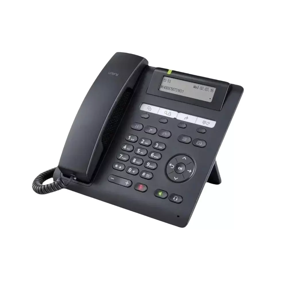 Unify OpenScape IP Desk Phone Wired 4 Way Black Plastic for Standard Office Workplace, Desk Sharing, CP200