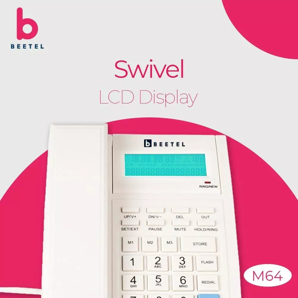 beetel-corded-landline-phone-single-line-operation-alphanumeric-keypad-plastic-material-walldesk-mountable-warm-grey-m64