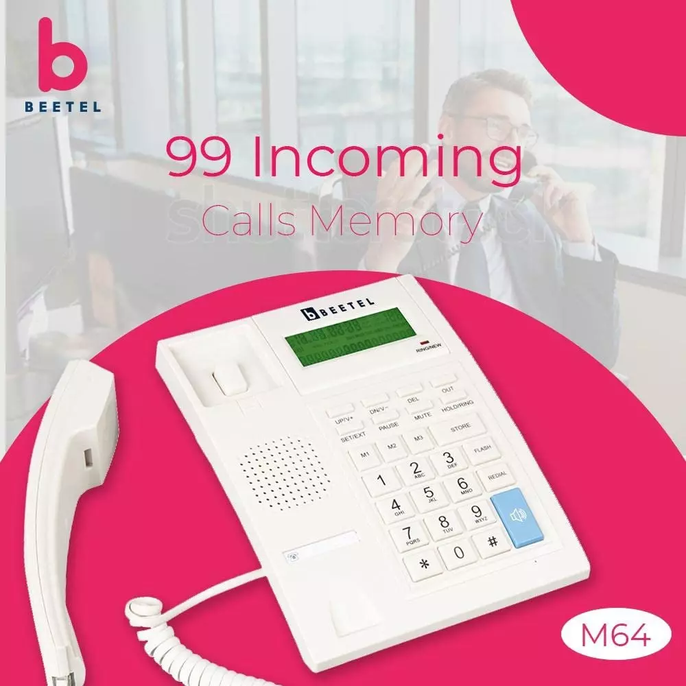 beetel-corded-landline-phone-single-line-operation-alphanumeric-keypad-plastic-material-walldesk-mountable-warm-grey-m64