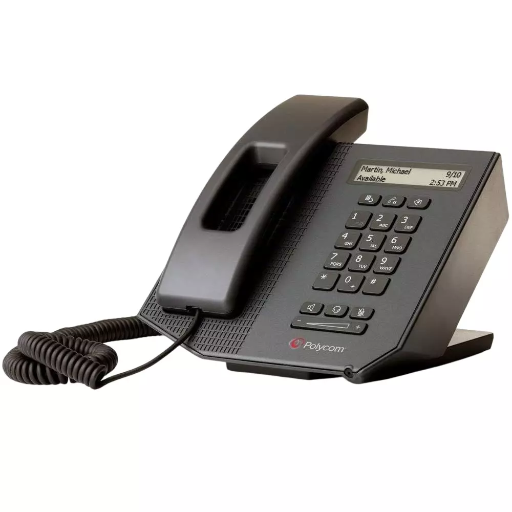 polycom Wired Desktop Phone Black with USB 2.0, Cx300