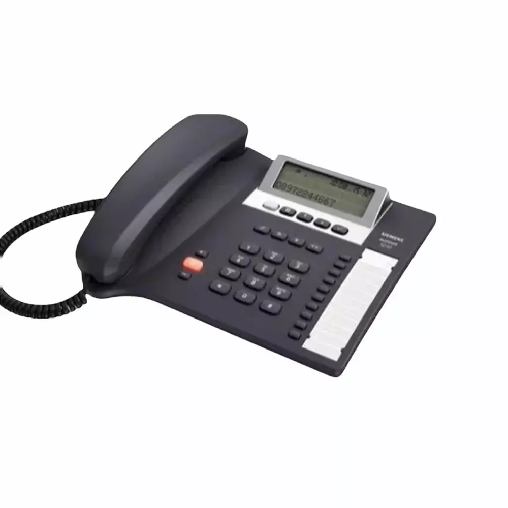 Siemens Analog Phone Flash Key 2 Line 16 Digit Display Plastic Black, Euroset 5030