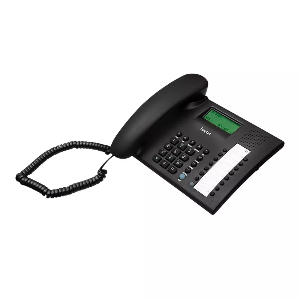 Beetel Corded Landline Phone Multi-Line Operation Alphanumeric Keypad Plastic Material Wall/Desk Mountable Black, M90N