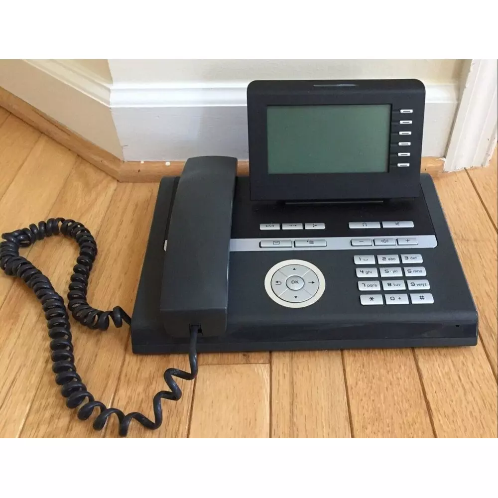 Siemens Landline Phone Black Color with LCD Display and 12 Keys, OpenStage 40T