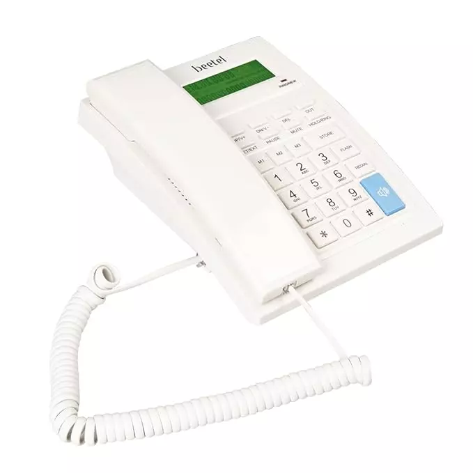 Beetel Landline Phone Corded DSL Compatible White, M64