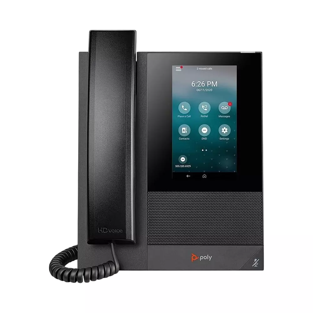 polycom Destop Business Media Phone Black with POE Support and 109.22 mm ( 4.3 inch) Color LCD Touchscreen Display, CCX 400