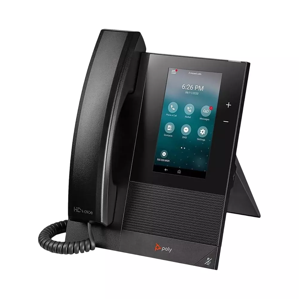 polycom Destop Business Media Phone Black with POE Support and 109.22 mm ( 4.3 inch) Color LCD Touchscreen Display, CCX 400